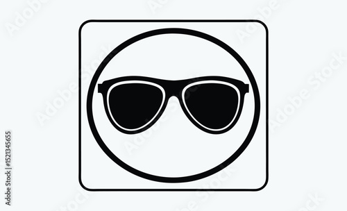 Sunglasses icon , eyewear vector symbols, black glasses collection