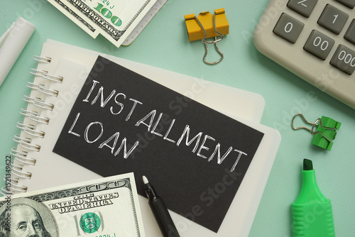 Canvas Print Installment Loan is shown using the text as financial concept