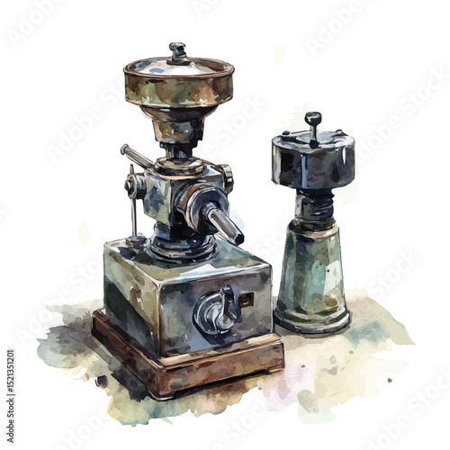 watercolor vector of Grinders, high quality, isolated on a white background.