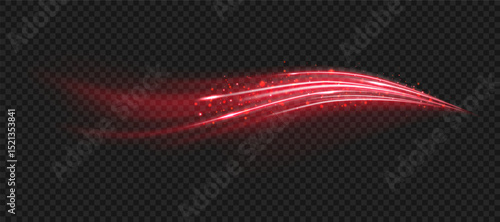 Abstract red swirl of glowing lines with intense light streaks. Perfect for UI overlays, powerful animations, sci-fi scenes, or fiery spell effects in visual storytelling or game design.