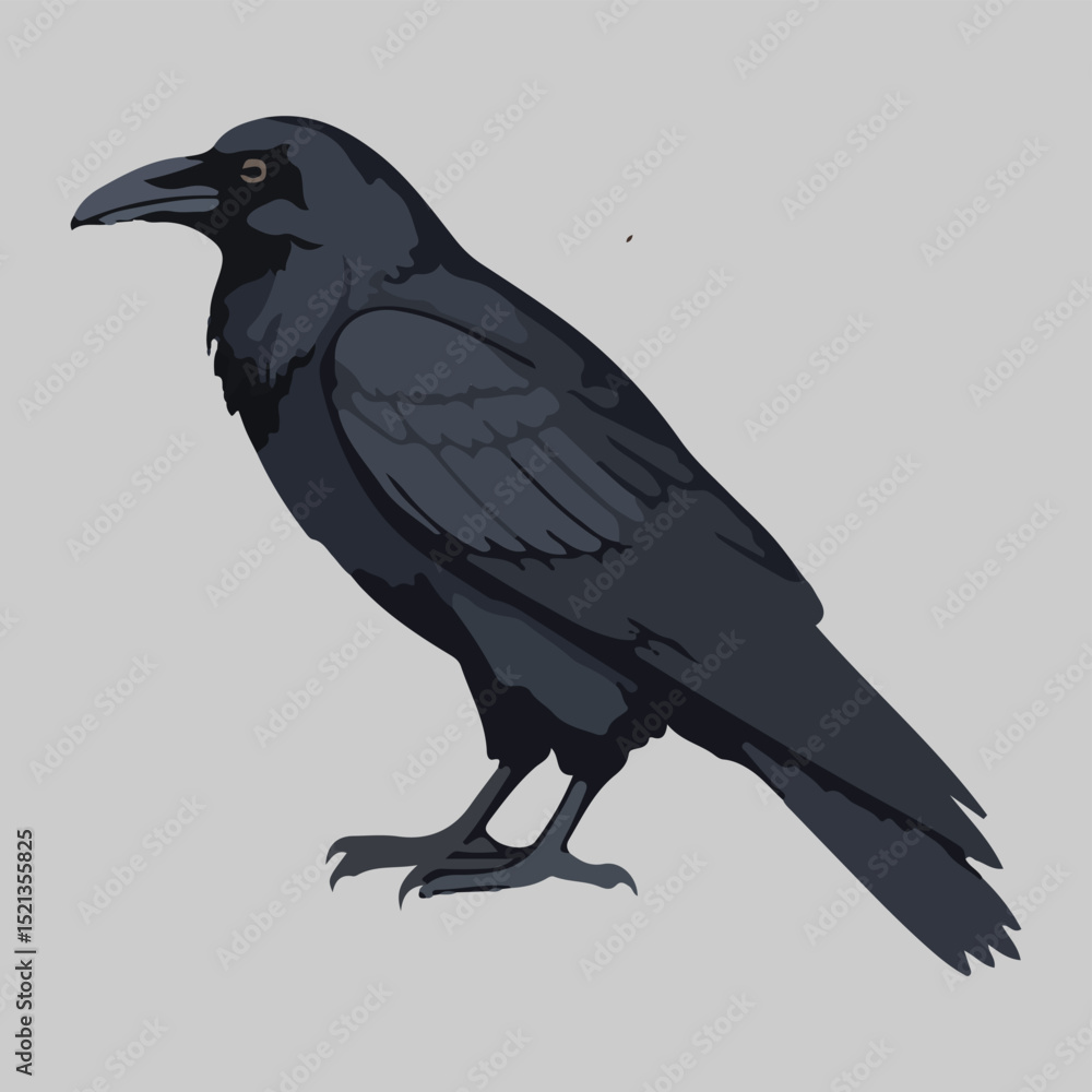 Fototapeta premium Majestic Raven Illustration