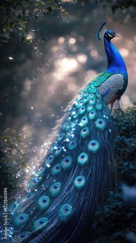 Wallpaper Mural peacock with feathers Torontodigital.ca