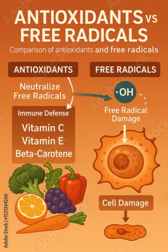Antioxidants vs Free Radicals Comparison