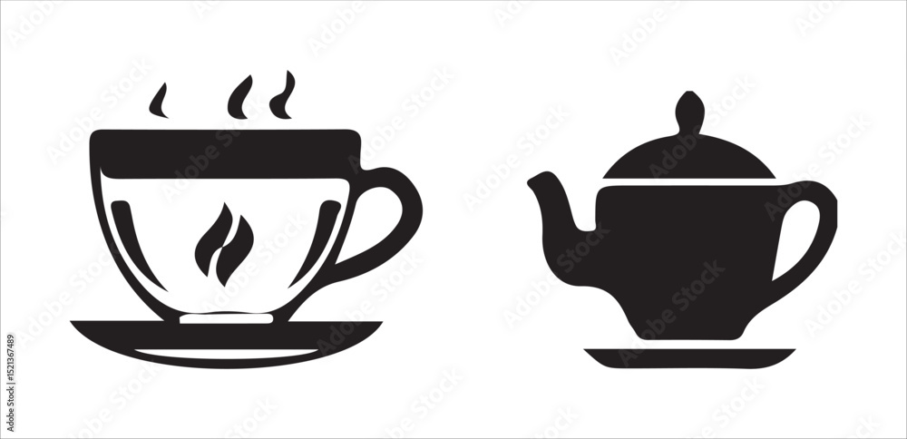 cup of coffee and tea cup of coffee and tea