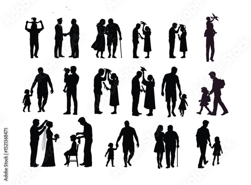  Silhouette Timeline of Father and Daughter’s Life Journey