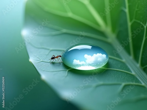 ants on green leaf
