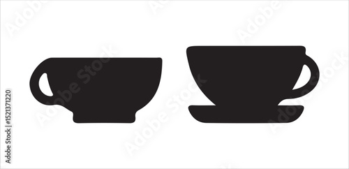 black and white cups