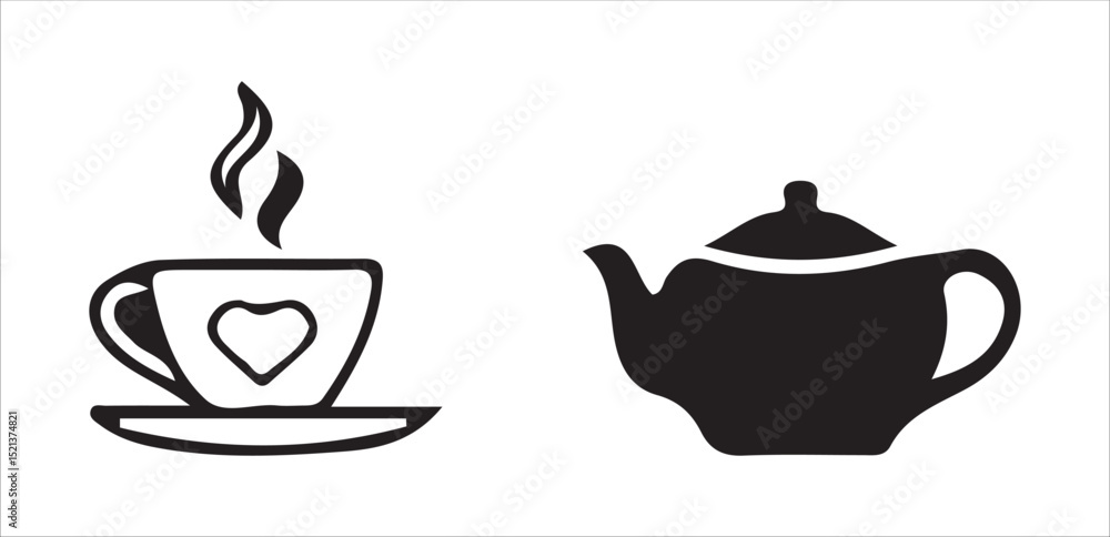 teapot and cups teapot and cups