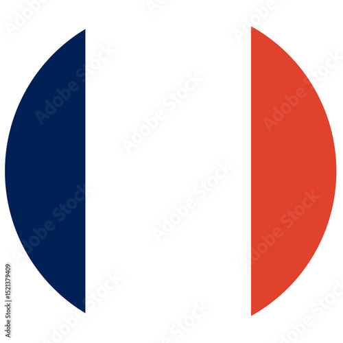Free Download Flag of France isolated in circle, banner, logo. - GFXLoad