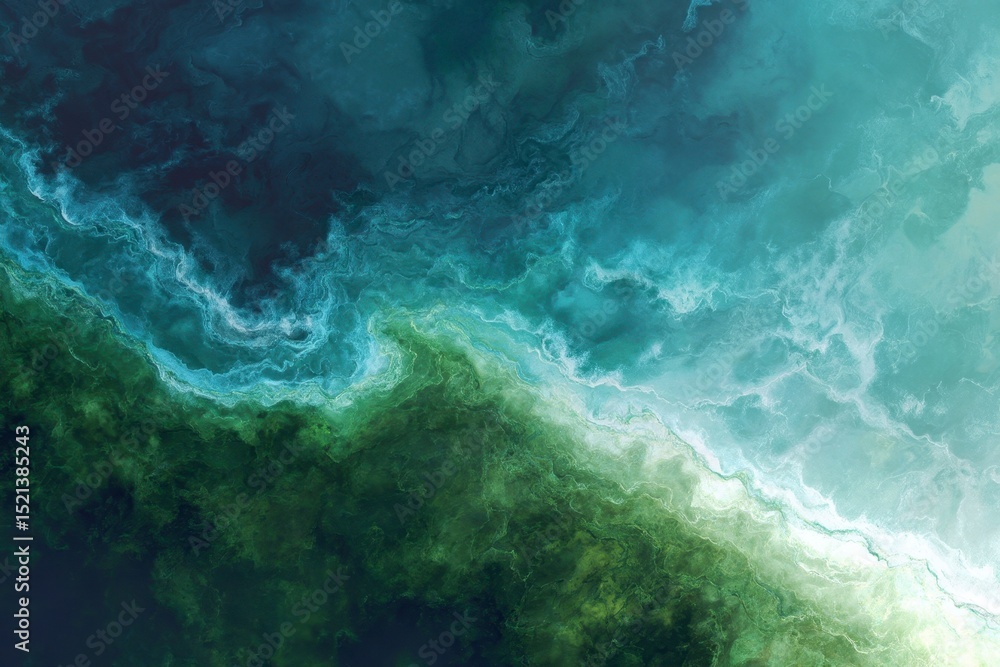 Fototapeta premium Colorful Abstract Ocean Waves