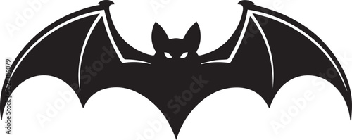  stylized bat silhouette. The design features a bat with extended wings