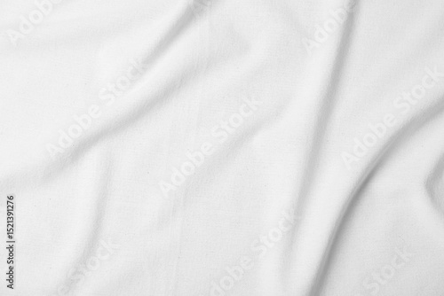 Foto Texture of white fabric as background, top view