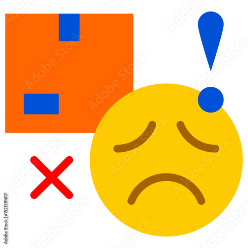 delivery failed flat icon