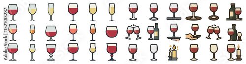 Elegant wine glass collection for celebrations and restaurant design