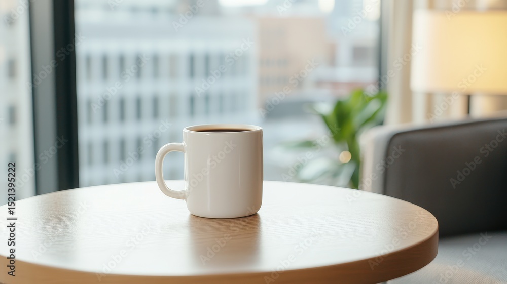 Urban cozy café nook featuring a single cup brew in a stylish setting, perfect for relaxation or work. Urban cozy café nook featuring a single cup brew in a stylish setting, perfect for relaxation or work.