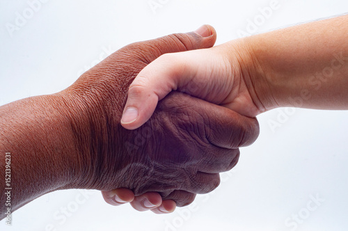 man and woman  beauty of diverse hands United