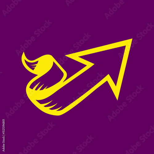 Arrow trendy artwork fascinating abstract vector illustration colorful practical design