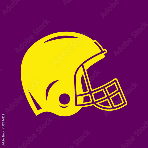 American Football Helmet trendy artwork fascinating abstract vector illustration colorful practical design