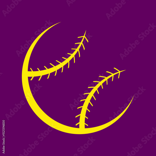 Baseball trendy artwork fascinating abstract vector illustration colorful practical design