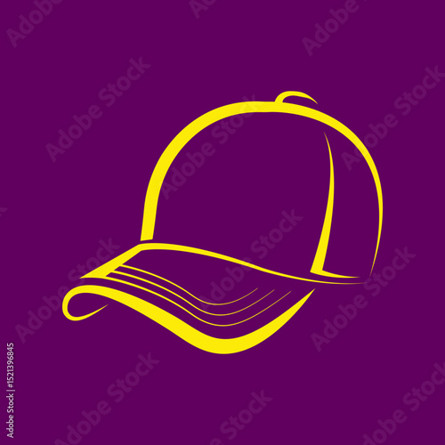 Baseball Cap trendy artwork fascinating abstract vector illustration colorful practical design