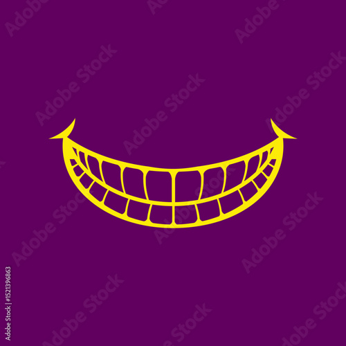 Happy Toothy trendy artwork fascinating abstract vector illustration colorful practical design