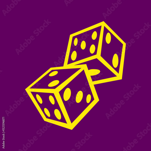 Dice trendy artwork fascinating abstract vector illustration colorful practical design