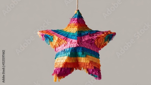 Vibrant Colorful Star Piñata