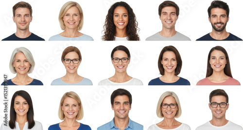 Wallpaper Mural Diverse Group of Smiling Adults Headshots of Men and Women of Different Ethnicities and Ages Torontodigital.ca