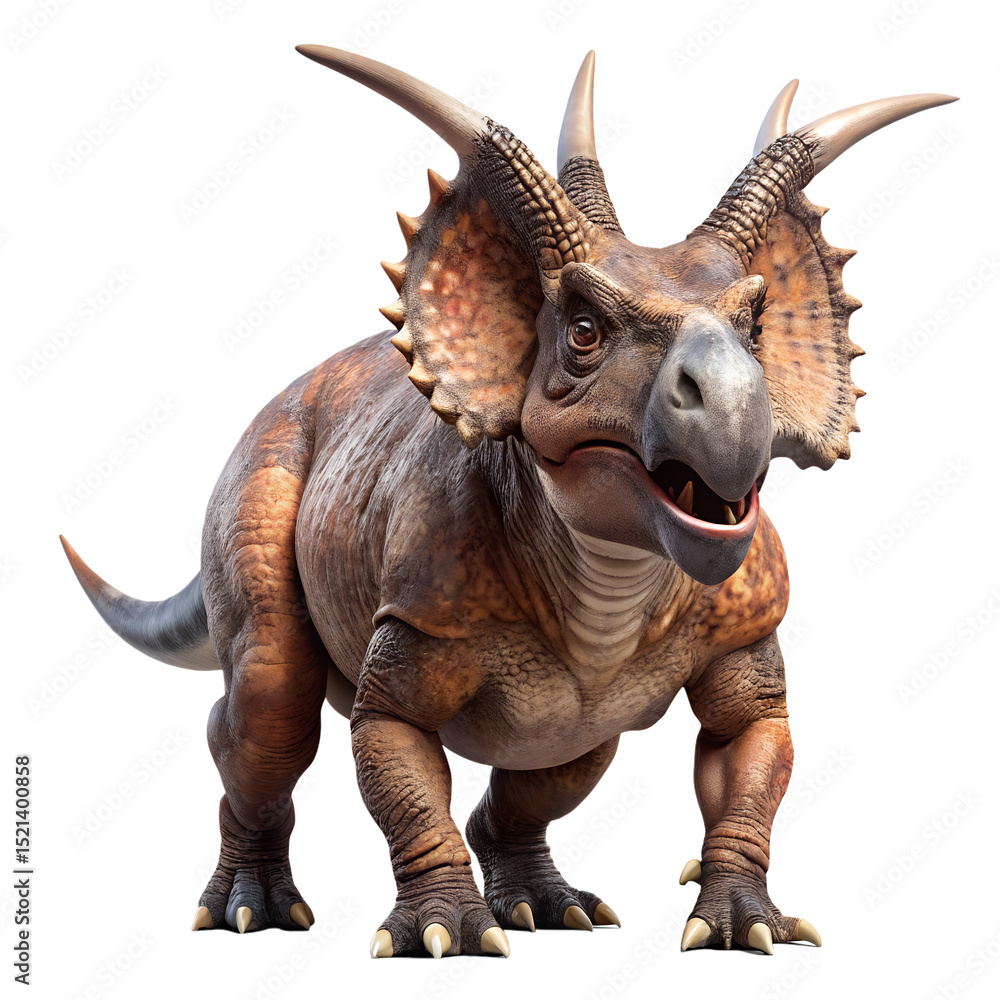Fototapeta premium Pachyrhinosaurus Canadensis Zuniceratops Christopheri isolated on transparent background