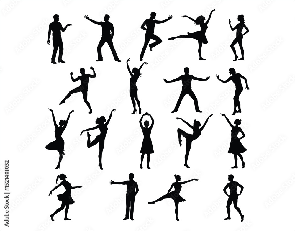 Dance Poses Silhouette Pack – Commercial Use Dance Poses Silhouette Pack – Commercial Use