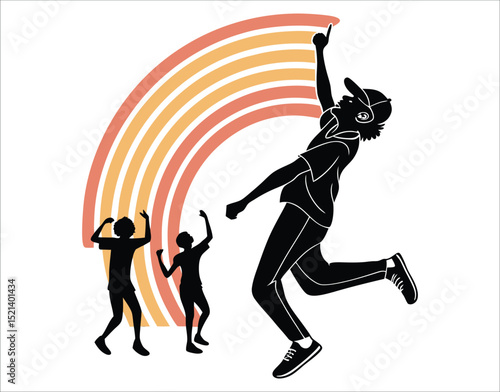 Full Body Dance Silhouettes – EPS Clipart