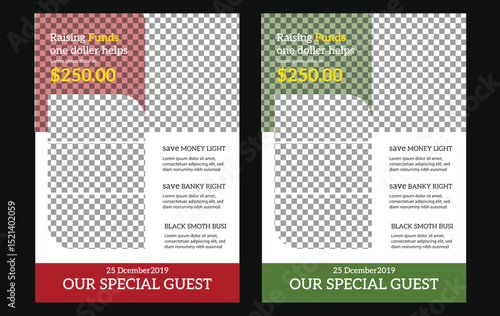 Charity flyer template with kids' book donation brochure cover ad design