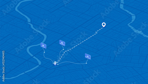 Ordering taxi online with app nearby to your location. Map navigation concept. City map and taxi car. Internet cab car service in application. Vector illustration