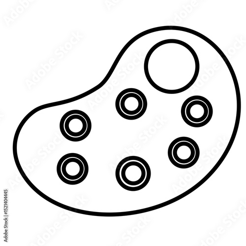 Wood craft pallette icon design elements in white background 