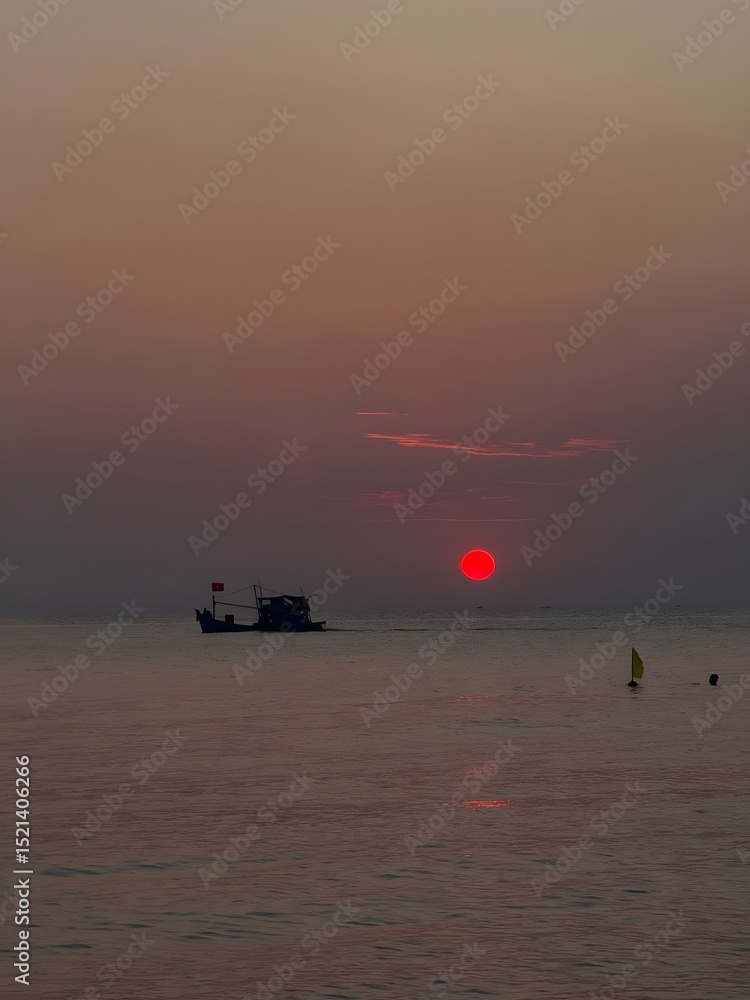 Fototapeta premium the sunset sea