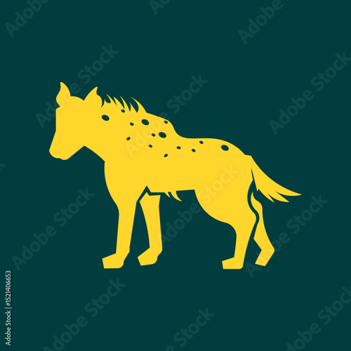 Hyena trendy artwork good abstract vector illustration colorful applied design