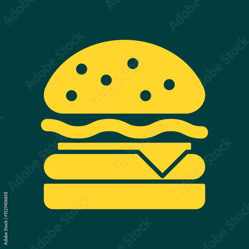 Hamburger trendy artwork good abstract vector illustration colorful applied design