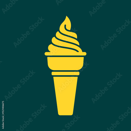 Ice Cream Cone trendy artwork good abstract vector illustration colorful applied design