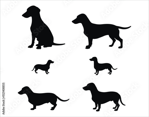 Elegant Dachshund Silhouette Design