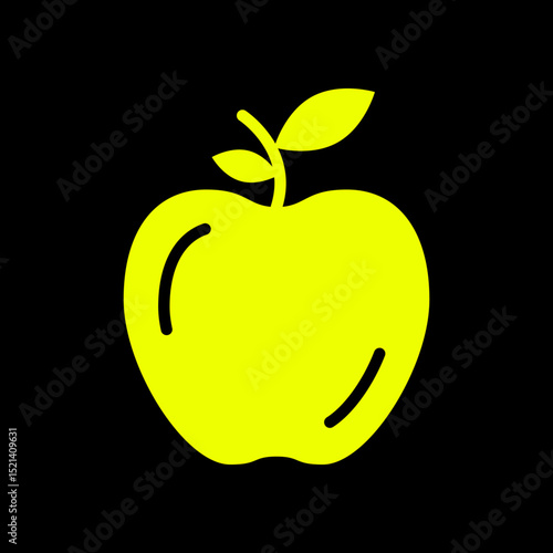 Apple trendy artwork charming abstract vector illustration colorful applied design