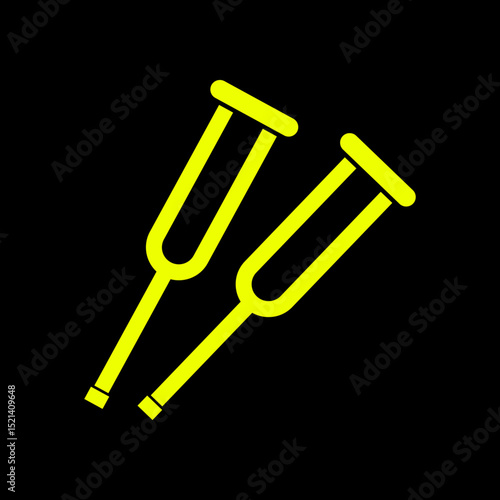 Chrutches trendy artwork charming abstract vector illustration colorful applied design