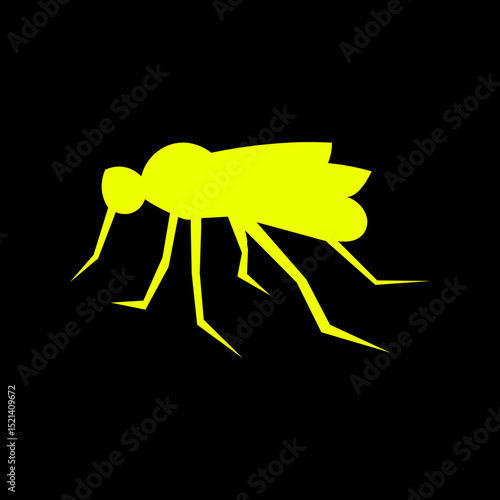 Mosquito trendy artwork charming abstract vector illustration colorful applied design