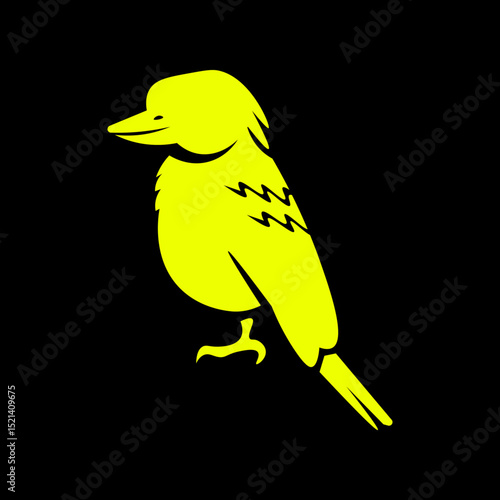 Kookaburra trendy artwork charming abstract vector illustration colorful applied design