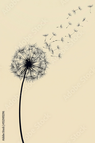 Wallpaper Mural Delicate dandelion seeds floating away Torontodigital.ca