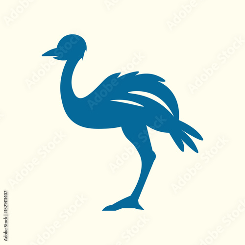 Ostrich trendy artwork stunning abstract vector illustration colorful applied design