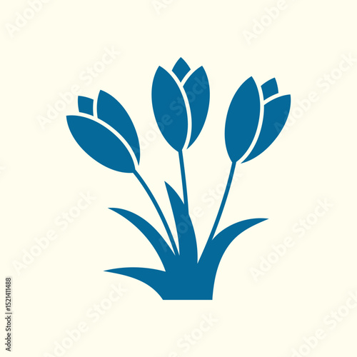 Tulip flower trendy artwork stunning abstract vector illustration colorful applied design