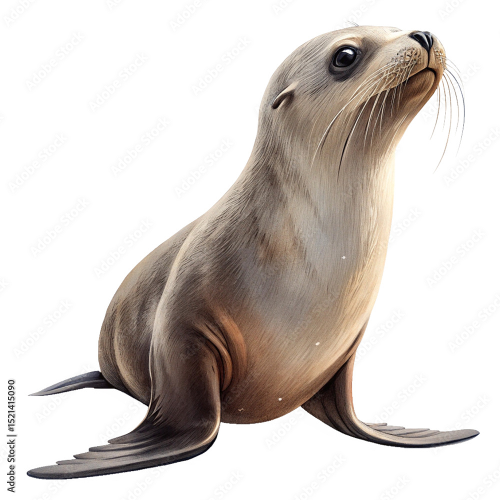 Naklejka premium Curious Baby Seal