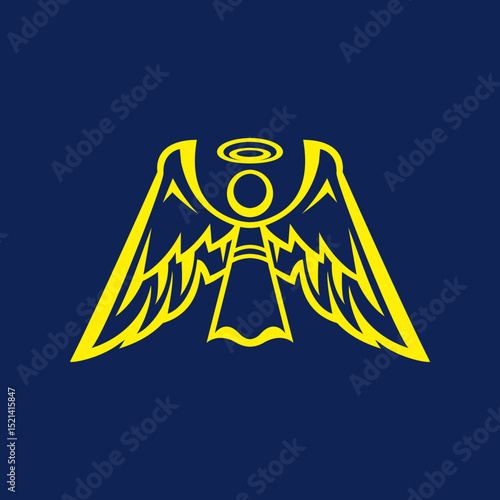 Angel Wings trendy artwork beautiful abstract vector illustration colorful applied design