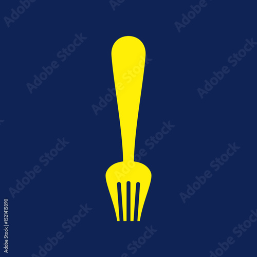 Dining Fork trendy artwork beautiful abstract vector illustration colorful applied design