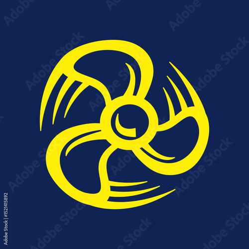 Cooling fan trendy artwork beautiful abstract vector illustration colorful applied design